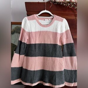 Gap for Good 100% cotton striped bell sleeve sweater XS